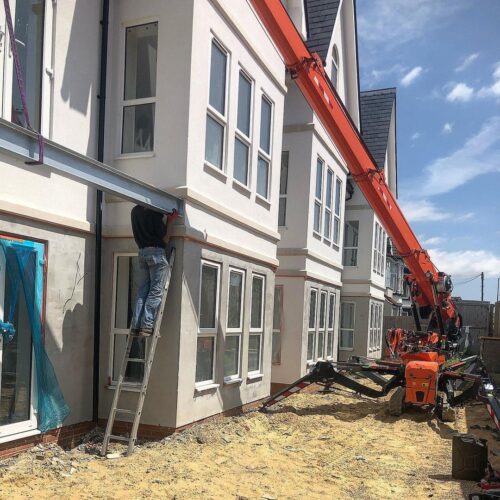 Structural Steels being crane lifted into place